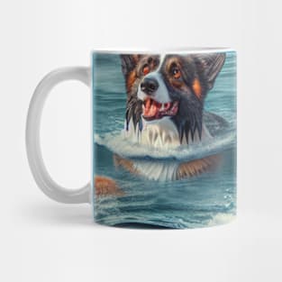 Ocean Dogs, Dogs Swimming, Beach Fun Mug